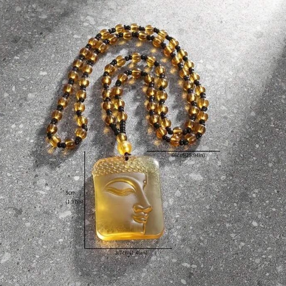 Elegant Gold Buddha Pendant Necklace - Picture 5 of 14